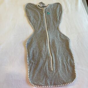 Love to Dream Gray Swaddle with Heart Logo